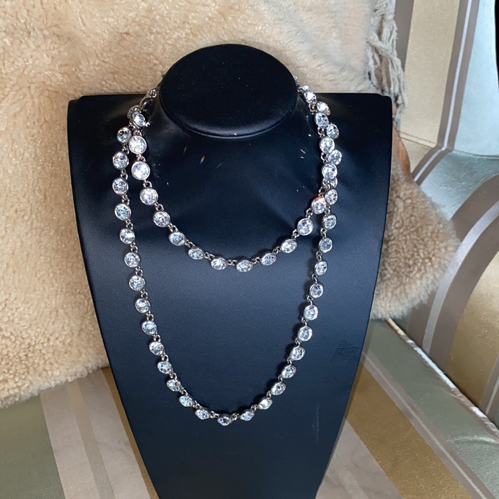 Givenchy crystal silver tone Necklace
